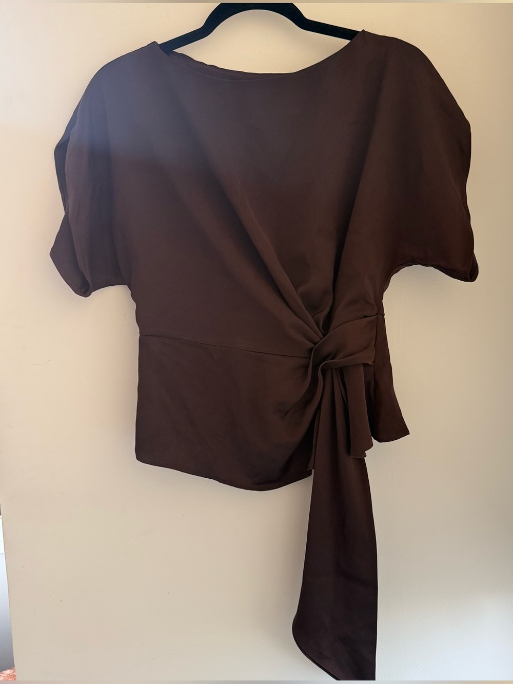 Manning Cartell Glossed Over Drape Top -
Chocolate. AU 6 - US 2. BNWT - Picture 3 of 8